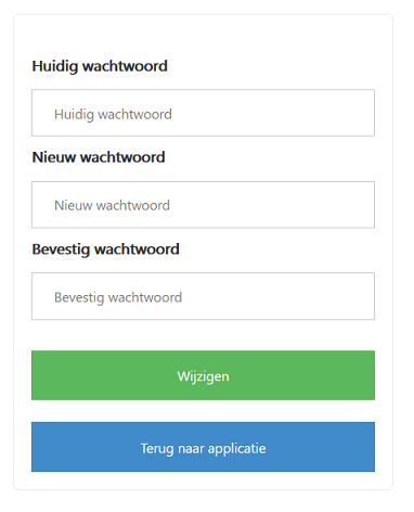 wachtwoord wijzigen